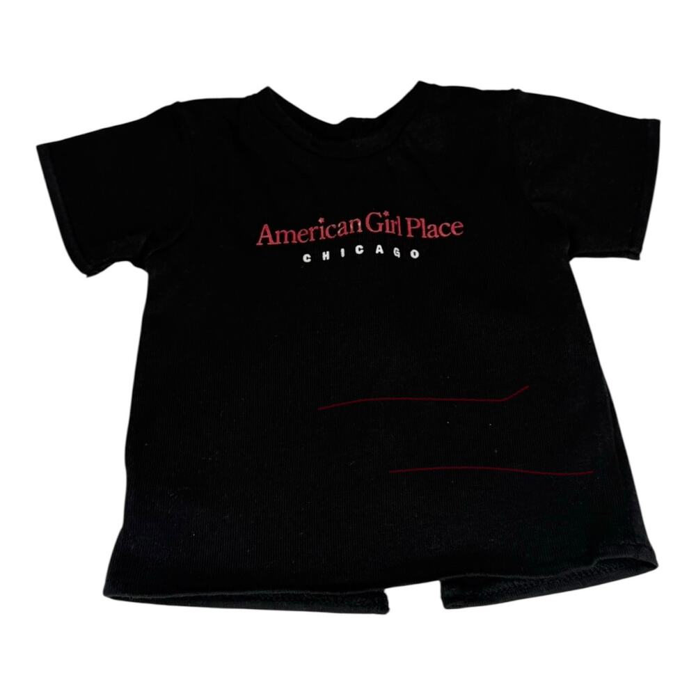 American Girl Chicago T Shirt Pleasant Co Black Graphic Tee Top 18" Doll Place